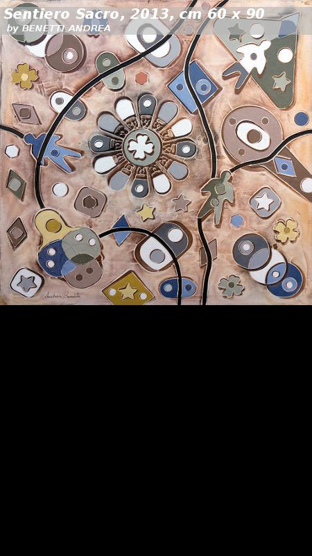 Girandola magica, 2020, cm 60 x 60, oil and cacao on bas-relief in plaster on canvas