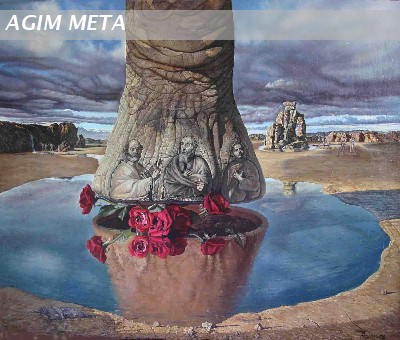 The leg of the elephant that is reflected in gavel roses  